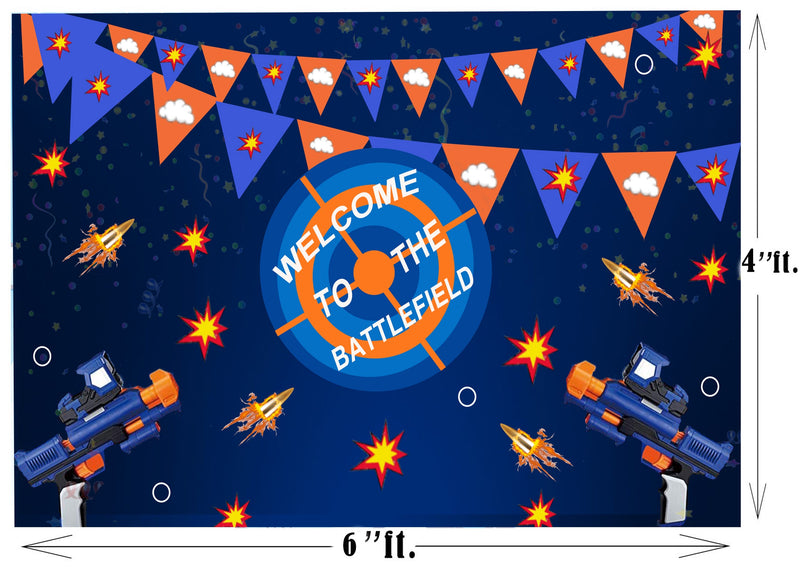 Battle Field Birthday Party Backdrop For Photography Banner Kids Event Cake Table Decor Home Decoration