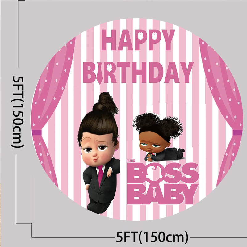 Boss Baby Girl Theme Birthday Party Backdrop