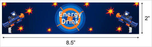 Battle Field -Birthday Party Water Bottle Sticker (Set Of 10)