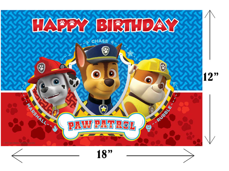 Paw Patrol Theme Birthday Table Mats