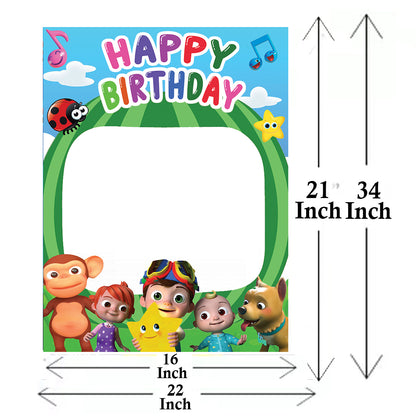Cocomelon Theme Birthday Party Selfie Photo Booth Frame