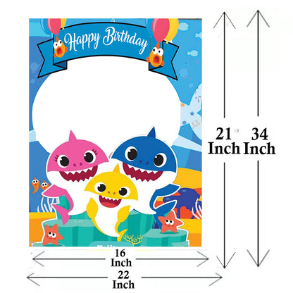 Baby Shark Theme Birthday Party Selfie Photo Booth Frame