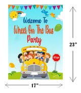 Wheels on the Bus Theme Birthday Party Welcome Board