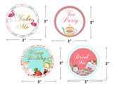 Alice Tea Party Theme Birthday Party Paper Decorative Straws