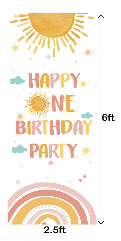 First Trip Around the Sun Welcome Banner Roll up Standee (with stand)