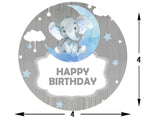 Elephant Theme Birthday Party Backdrop for Decorations
