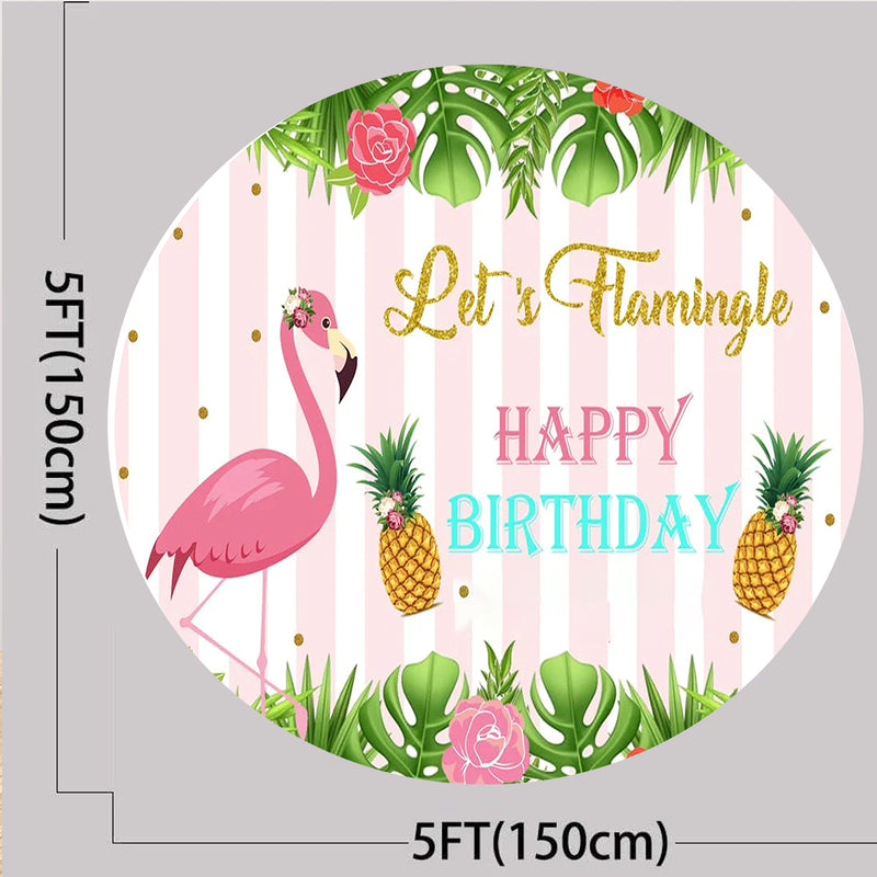 Flamingo Theme Birthday Party Backdrop