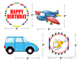 Transport Theme Birthday Party Paper Decorative Straws
