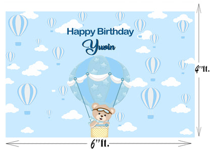 Personalize Hot Air Backdrop Banner