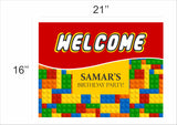 Lego Theme Birthday Party Welcome Board