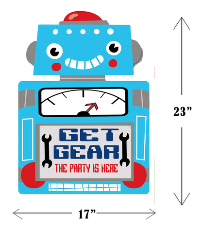 Robot Theme Birthday Party Welcome Board