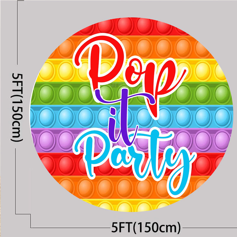 Pop It Theme Birthday Party Backdrop 