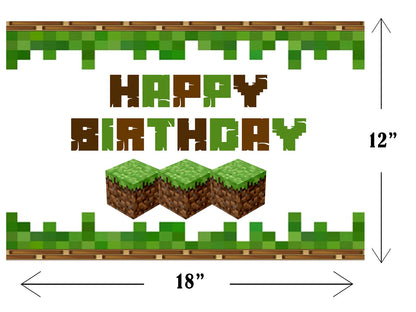 Minecraft Theme Birthday Table Mats