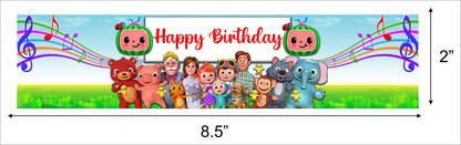 Cocomelon Theme Water Bottle Labels