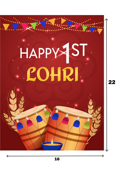 Lohri Party Welcome Board for Kids