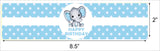 Elephant Theme Birthday Party Water Bottle Labels