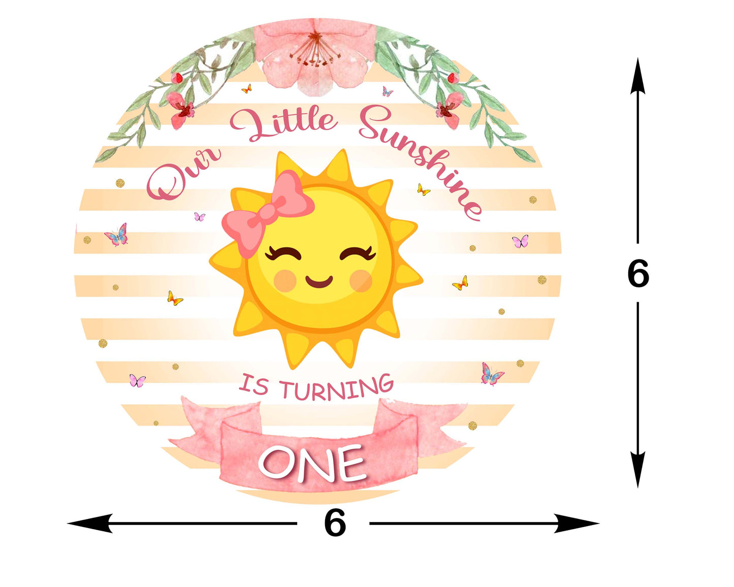 Sunshine Theme Birthday Party Backdrop