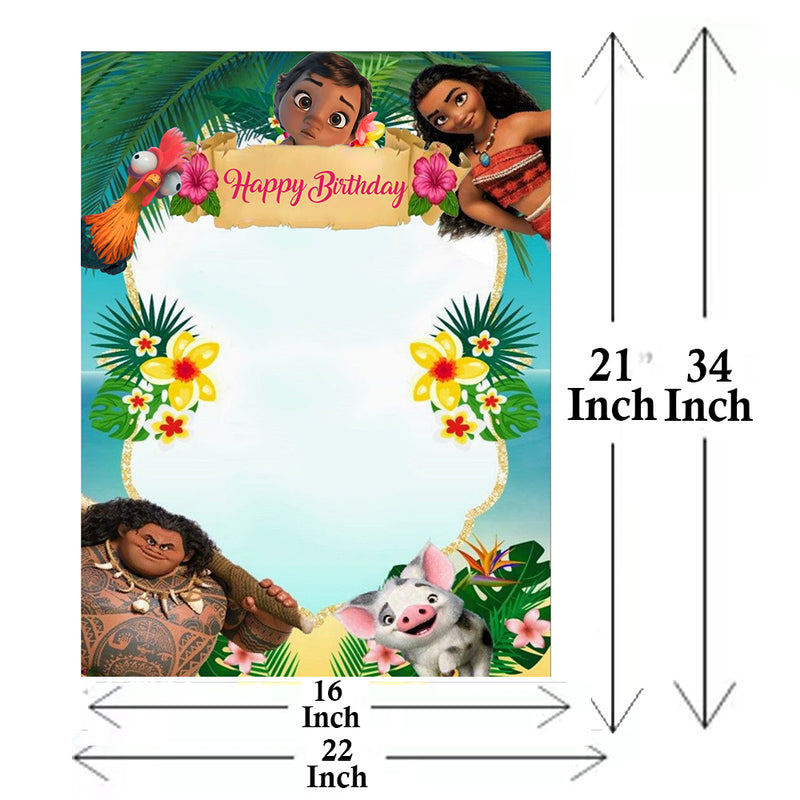 Moana Theme Birthday Party Selfie Photo Booth Frame