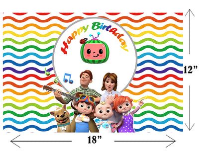 Cocomelon Theme Birthday Table Mats for Decoration