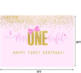 One Is Fun First Birthday Backdrop for Girls
