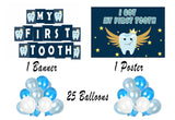 My First Tooth Party Banner Photo Prop Boys