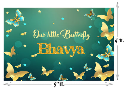 Personalize Butterfly Backdrop Banner