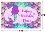 Personalize Mermaid Backdrop Banner