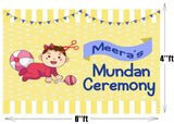 Mundan Ceremony / My First Haircut Girls Party Backdrop Banner