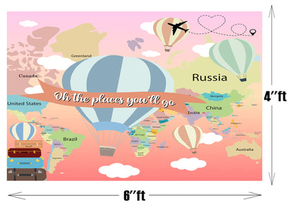 Hot Air Theme Birthday Party Backdrop