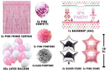 Spa Theme Birthday Party Complete Decoration Kit