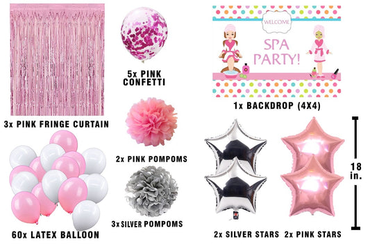 Spa Theme Birthday Party Complete Decoration Kit