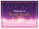 Twinkle Twinkle Little Star Theme Birthday Party Welcome Board