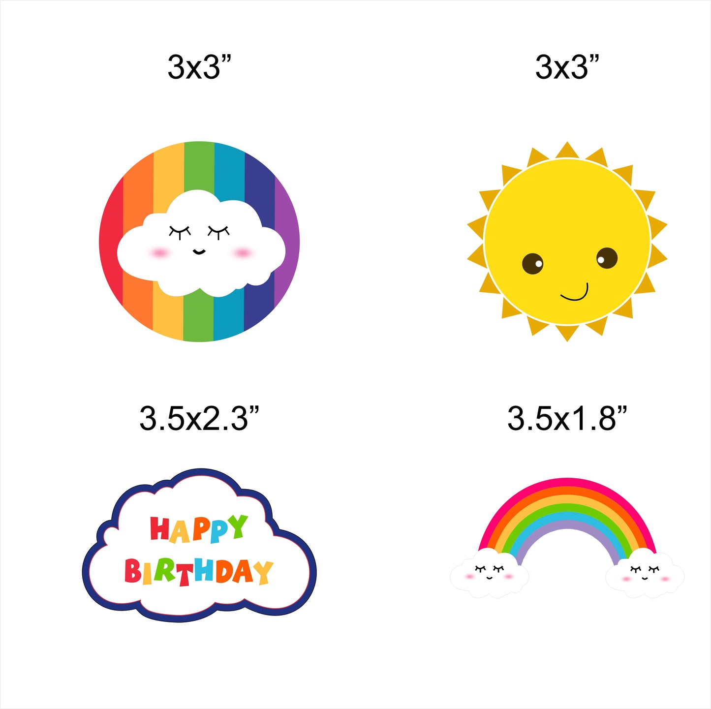 Rainbow Theme Birthday Party Paper Decorative Straws