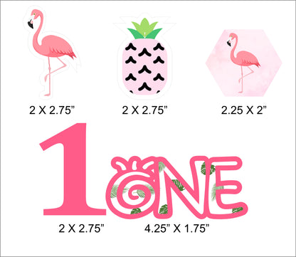 Flamingo Theme Birthday Party Paper Decorative Straws