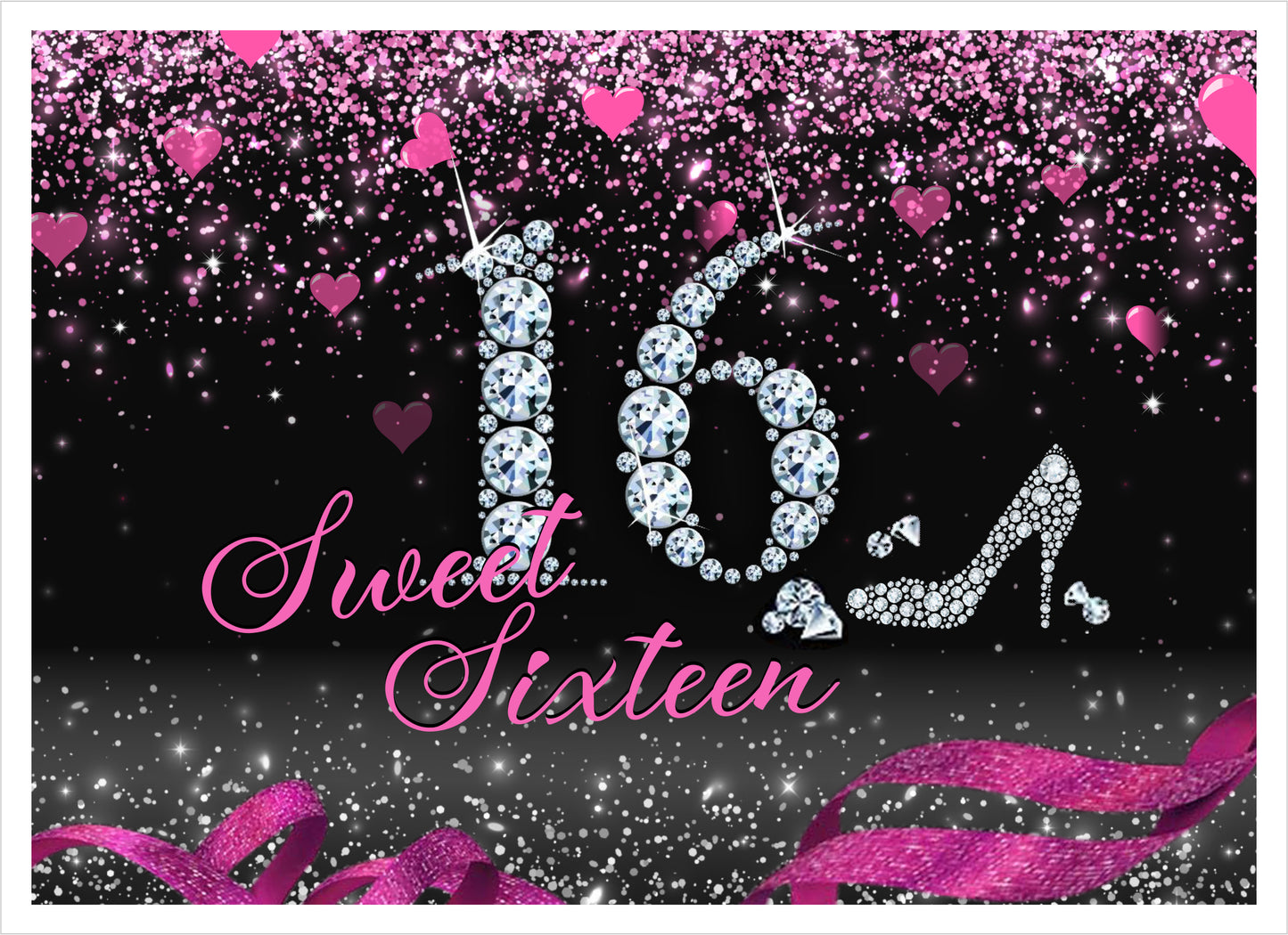 16th Birthday Party Backdrop