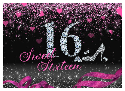 16th Birthday Party Backdrop