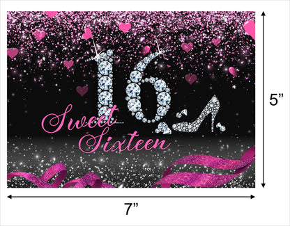 16th Birthday Party Backdrop