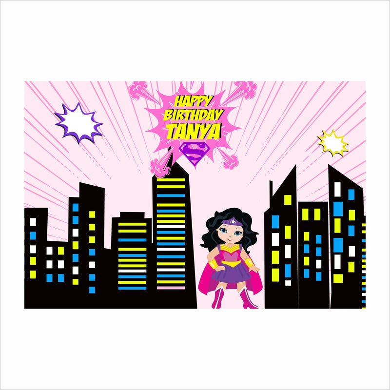 Super Girl Theme Birthday Party Table Mats