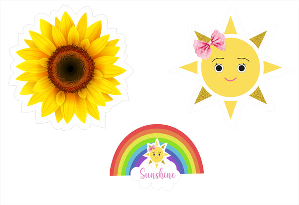 Sunshine Theme Birthday Party Table Toppers for Decoration