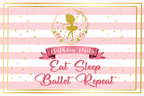 Ballerina Theme Birthday Party Table Mats for Decoration