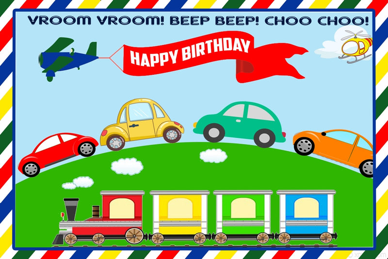 Transport Theme Birthday Table Mats for Decoration