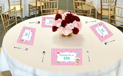 Spa Theme Birthday Party Table Mats for Decoration
