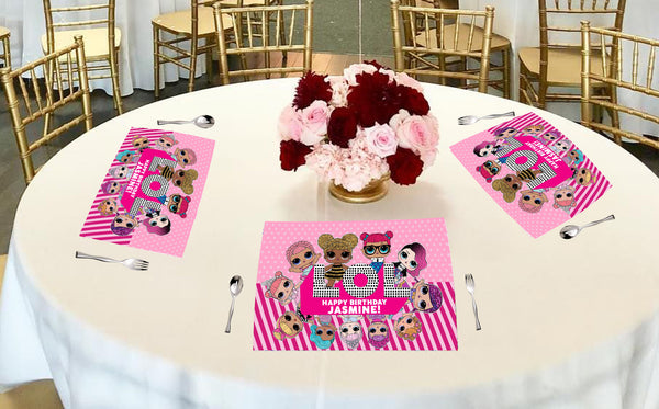 LOL Party Theme Birthday Party Table Mats