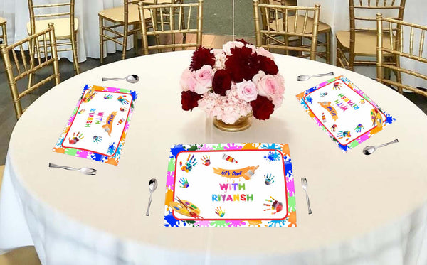 Art and Paint Theme Birthday Table Mats