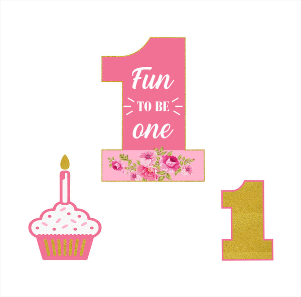 One Is Fun First Birthday Party Table Toppers for Decoration