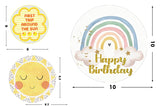 First Trip Around the Sun Theme Birthday Party Table Toppers