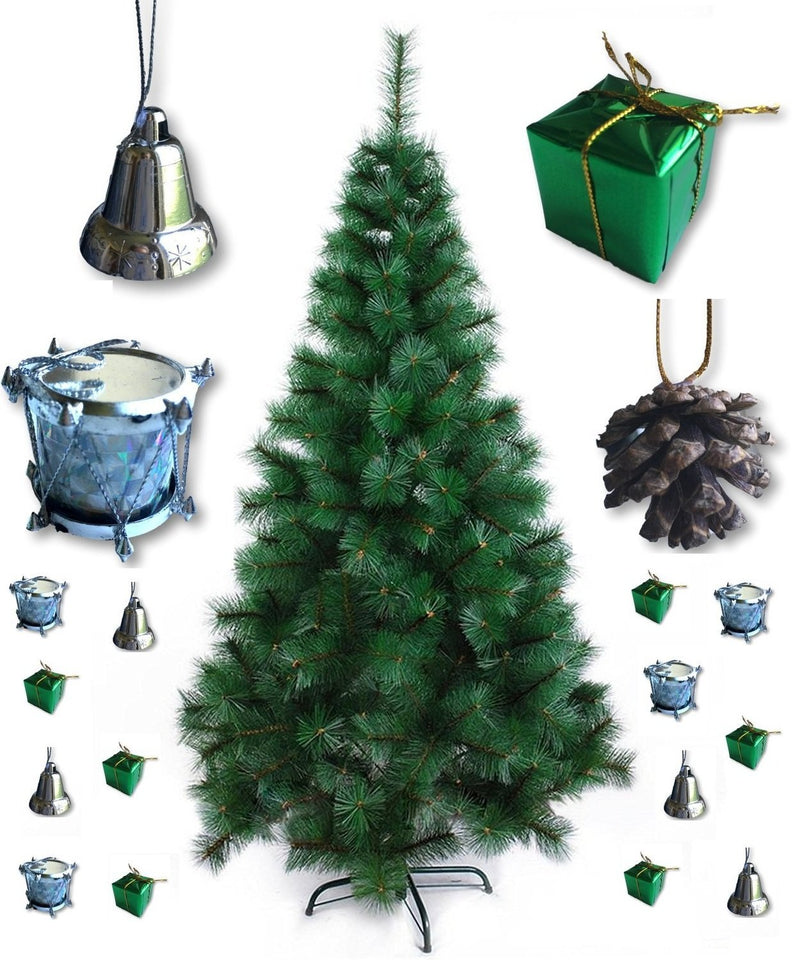 4Ft Pine Artificial Christmas Tree With Decorations(40 Pieces Decoration)