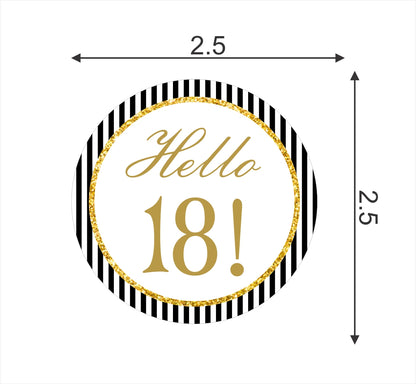 18th Birthday Party Thank You Gift Tags 