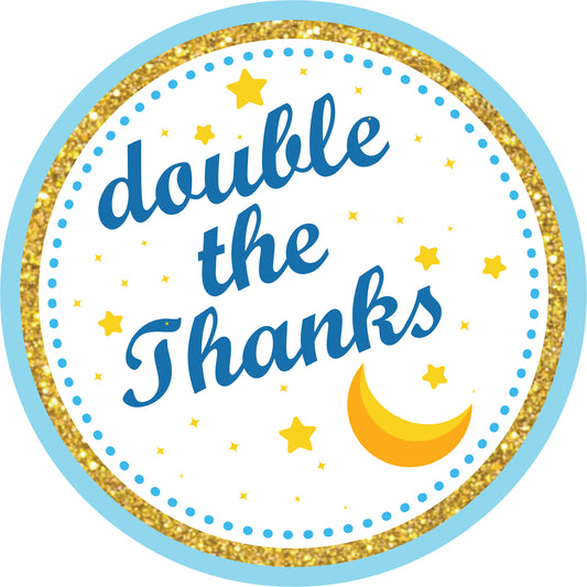 Twin Boys Theme Birthday Party Thank You Gift Tags