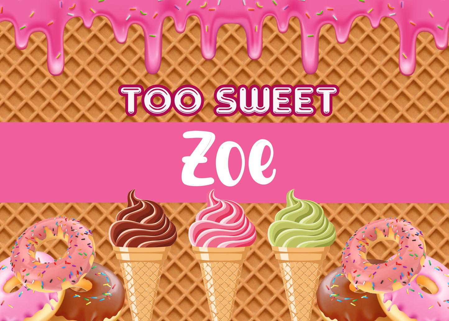 Personalize 2nd Birthday Backdrop Banner